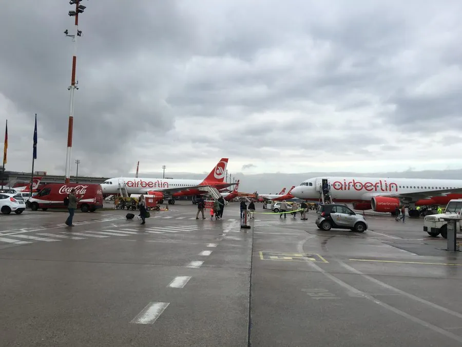 Air Berlin on the apron. The airline closed in 2017, the airport in 2020, Berlin Tegel, 2016